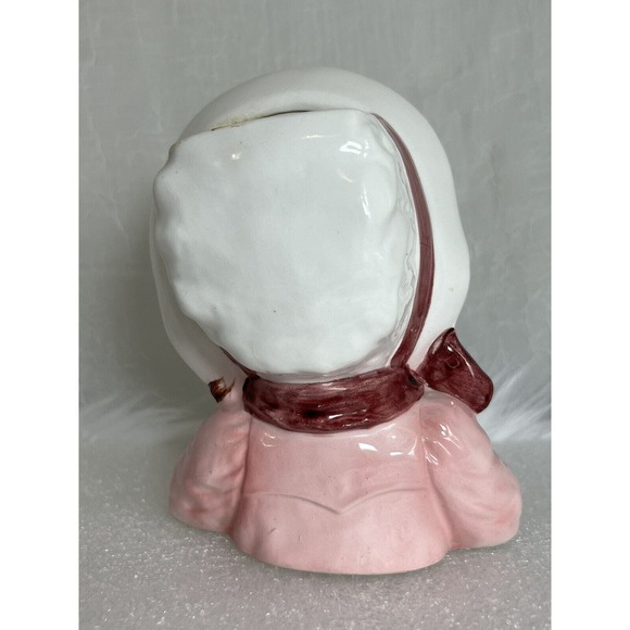 VINTAGE NORCREST Lady Head Vase, E399, Bonnet - Picture 4 of 9